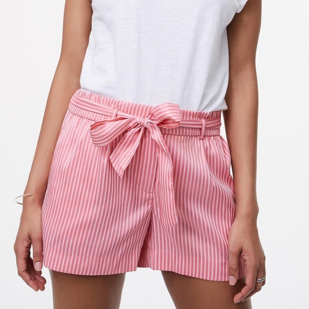 Ann Taylor LOFT Paperbag Waist Striped Shorts - Picture 10 of 14
